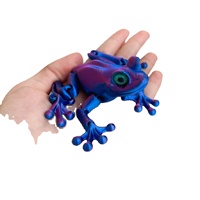 Penjualan Panas Mainan Katak Cetak 3D Mainan Katak yang Dapat Diputar dengan Sendi Bergerak Figur Aksi Hadiah untuk Dewasa Mainan Fidget untuk Autisme ADHD