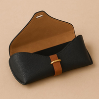 Étui à lunettes en cuir PU de qualité supérieure Logo personnalisé Rangement pour lunettes Hommes et femmes Étuis à lunettes de voyage