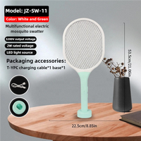 Jz High Power Bug Zapper Fly Catcher Uv Licht Oplaadbare Anti-Muggen Killer Lamp Veiligheid Vlieg Swatter Batterij Krachtbron