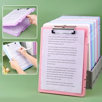 Porte-documents A4 en plastique avec clip de fixation et rangement intégré