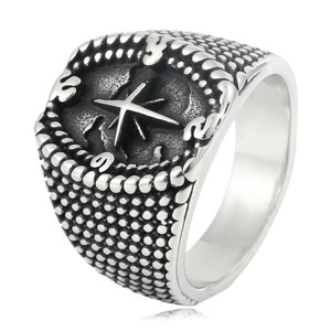 Anillo de acero inoxidable yunnique para hombre, diseño de cruz, joyería de moda, regalo para él - Product Image 1