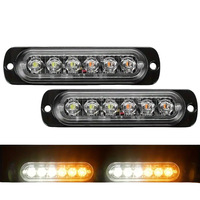 LED-Stroboskop-Seitenmarkierungsleuchte Atmosphärenlampe 12-24V 18W Rot-Blau-Blinklicht für Auto Motorrad Pickup Truck Universell Passend