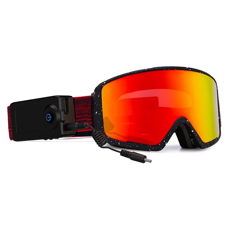 Gafas calefactables HUBO 190D con Banco de energía recargable de lente magnética para skibril snowmoblie