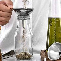 Ensemble d'ustensiles de cuisine miniatures en acier inoxydable Kingwise : entonnoir pour huile et jus, filtre à liquide, cuillères pour bouteilles, cuisine domestique