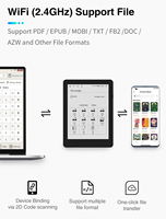 OEM ODM Logo Pembaca Ebook Portabel 6 Inci Dapat Menginstal Berbagai Aplikasi Membaca dengan Eink Wifi Format PDF Pembaca Buku Epaper