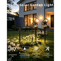 Projecteurs solaires de qualité commerciale IP65 en aluminium moulé sous pression + ABS, garantie 1 an, certifiés FCC CE RoHS, capteur de lumière, extérieur