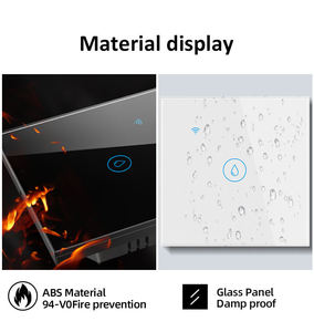 MT-101BMN US Matter Interruptor de pared táctil inteligente WiFi con temporizador para calentador de agua de alta potencia, interruptor de CA 20A/40A para caldera, Hogar Inteligente - Product Image 6