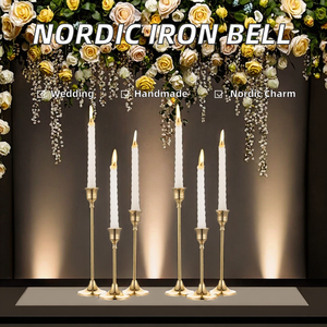 Creative Nordic Vintage Brass Handmade Durable Candelabra <b>Small</b> Ornament Candlelight Dinner Wedding Christmas <b>Boxed</b> Packed - Product Image 2