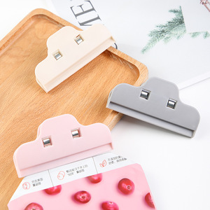 Food Sealing <b>Clips</b> Plastic Bag <b>Clips</b> Reusable Kitchen Snack Storage Preservation Minimalist Design Pink Color - Product Image 1