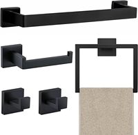 Ensemble d'accessoires de salle de bain 5 pièces, porte-serviettes mural en acier inoxydable de 24 pouces