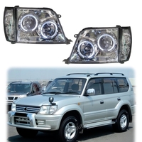 Accessoires automobiles YBJ : Phare avant modifié Angel Eye pour Prado 3400 FJ90 LC90 (1998-2003) – Clair ou Fumé – Compatible FJ95 LC95
