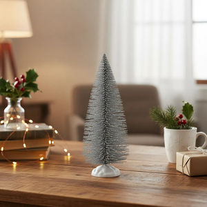 SANWEI Mini <span class=keywords><strong>Sapin</strong></span> de Noël, Décoration de Table, Mini <span class=keywords><strong>Sapin</strong></span> de Noël Artificiel, Mini <span class=keywords><strong>Sapin</strong></span> de Noël Argenté, Décoration <span class=keywords><strong>Pas</strong></span> <span class=keywords><strong>Cher</strong></span> - Product Image 1
