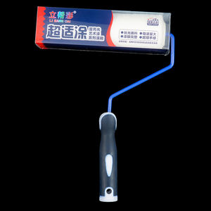 Pinceau rouleau <span class=keywords><strong>de</strong></span> peinture en <span class=keywords><strong>fibre</strong></span> <span class=keywords><strong>de</strong></span> polyester tissée à rayures personnalisable <span class=keywords><strong>de</strong></span> 9 pouces avec tissu haute densité <span class=keywords><strong>de</strong></span> 12mm et manche en caoutchouc - Product Image 5