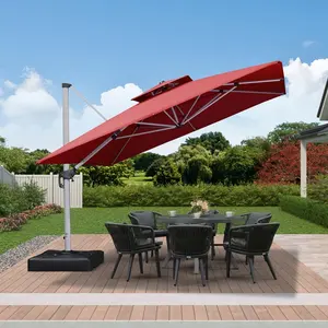 Haut-parleur Bluetooth à énergie solaire éclairage LED de jardin pièces de parapluie extérieur parapluies Tooshey bleus parapluies de soleil en polyester plage