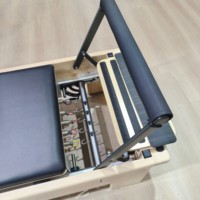 Máquina Reformer de Pilates de Madera de Arce de Grado Comercial Premium con Deslizamiento Suave para Fortalecimiento Corporal, Ideal para Estudio de Yoga y Uso Doméstico