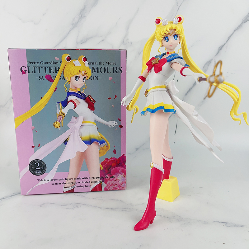 Sailor Moon Action Figure Modèle 2pcs Sailor Moon Décoration de gât