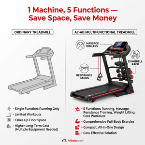 <span class=keywords><strong>Tapis</strong></span> roulant électrique multifonction avec écran LCD pour cardio-training à domicile - Product Image 5