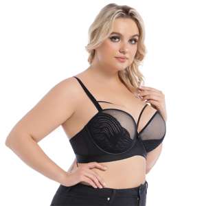Europa all'ingrosso da donna a <span class=keywords><strong>doppia</strong></span> maglia imbottita in pizzo Push-Up <span class=keywords><strong>reggiseno</strong></span> Plus Size Sexy per il miglioramento del seno con Logo sulla tazza - Product Image 4