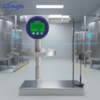 Densimètre à diapason Clouds Inline en acier inoxydable 0,0001g/cm³ 4G NB-IoT LoRa avec montage à bride fileté pour usage industriel
