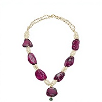 Collier classique pour femme en résine turquoise, chaîne plaquée or, perles, bijoux de fête et de mariage, accessoire de mode tendance
