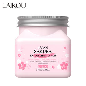 LAIKOU Sakura, крем для глазури, органический скраб для тела из вишни, отшелушивающие сенсорные гранулы, отбеливание, Прямая продажа с завода - Product Image 1
