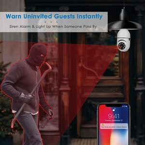 مصباح إضاءة CCTV لاسلكي واي فاي للرؤية الليلية ، P أمن منزلي مخفي صغير - Product Image 6