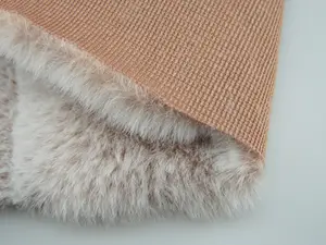 2 Tone Discharge Cutting Rabbit Faux Fur Fabric For Rug/Coat/Carpet