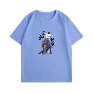 कस्टम हीट ट्रांसफर रंग टी-शर्ट धागे 50% कपास 30% लिओसेल 20% पॉलिएस्टर नियमित फिट जापानी शैली - Product Image 3