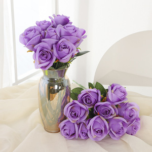 Ramo de Rosas Artificiales de Seda Rosa, Alta Simulación, Decoración para Bodas, Decoración del Hogar - Product Image 3