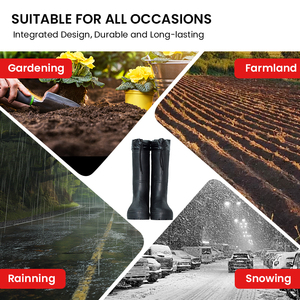 รองเท้าลุยหิมะ EVA สีขาวน้ำหนักเบาพิเศษบุผ้าสักหลาดให้ความอบอุ่นกันน้ำได้ครึ่งทำงานฤดูหนาวตกปลาแบบลื่นที่เก็บความเย็นสูง - Product Image 2