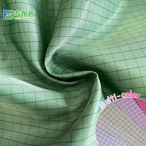 100% polyester antistatique 0.5 tissu sergé à grille vêtements de travail d'atelier sans poussière et de protection avec doublure pour une utilisation en atelier - Product Image 4