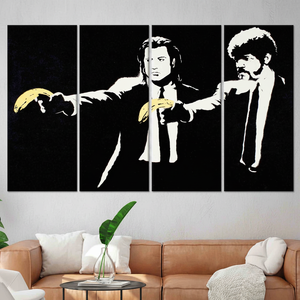 Tableau sur toile authentique de Banksy Pulp Print - Pièce de décoration élégante, lot de 4 toiles - Product Image 3