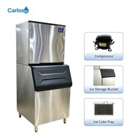 Machine à glaçons à grande capacité à commande intelligente, refroidie par eau, facile à utiliser, pour les magasins de boissons, les hôtels