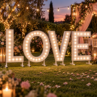 Nouvelles lettres lumineuses LED RGB de 4 pieds et 5 pieds, enseignes électroniques géantes, décorations de fête et de mariage, enseigne LED