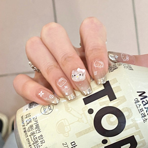 Set de 10 <span class=keywords><strong>Uñas</strong></span> Postizas Hechas a Mano al por Mayor <span class=keywords><strong>Diseño</strong></span> Aleatorio <span class=keywords><strong>Cuadradas</strong></span> Almendradas Stiletto Press On de Gel para Dedos <span class=keywords><strong>Uñas</strong></span> Artificiales Varias - Product Image 2