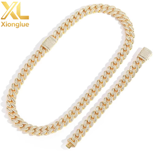 Bracelet Hip-hop en argent 925 de 15 mm, maille cubaine, serti de moissanite, unisexe, pour usage quotidien, design luxueux et haut de gamme, exquis - Product Image 3