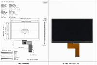 Écran LCD TFT IPS 9 pouces 1024x600, format paysage, LVDS 40 broches, 1000 nits, haute luminosité, large plage de températures pour écran de kiosque extérieur