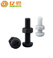 Kit d'assortiment de vis et d'écrous à tête cylindrique Phillips en nylon, attaches isolantes en plastique