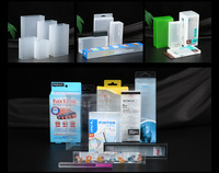 Boîte d'emballage en plastique PVC transparente pliable imperméable rectangulaire personnalisée avec logo pour animaux de compagnie et cosmétiques