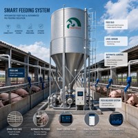 Système d'alimentation automatique pour volailles et porcs en acier galvanisé pour élevages et fermes