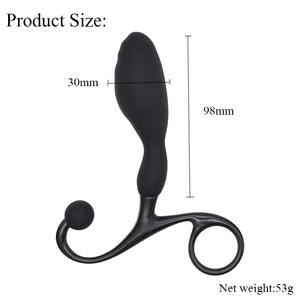 Ricarica nero guerriero Silicone prostatico massaggiatore spina pulsante vibrazione spina anale Plug per il sesso più sicuro - Product Image 2