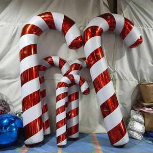 Lớn sáng bóng đồ trang trí Giáng sinh đèn ống Inflatable gương kẹo mía khổng lồ ngoài trời giáng sinh khuyến mại Nguồn cung cấp bên - Product Image 2