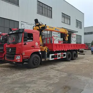 Dongfeng 6X4 kargo kamyonu için 12 tonluk hidrolik düz bomlu vinç