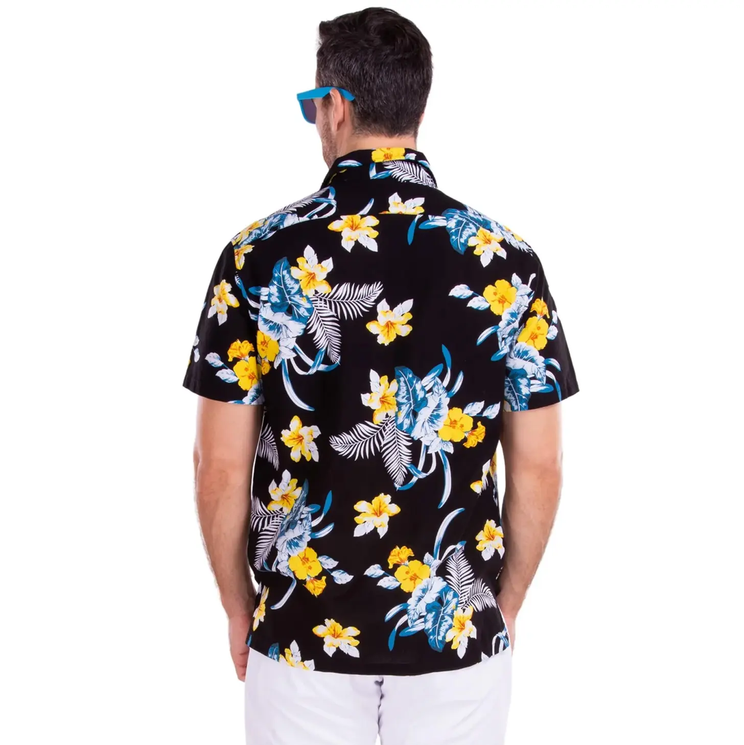 Viscose Aloha Shirt Coconut Button Summer Wear Men's Hawaiian Shirts