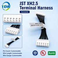 Kabel Harness JST XH 2.5mm 6-Pin PTFE/PVC Perakitan Kabel Konektor Panjang Kustom untuk Peralatan Rumah Tangga & Peralatan Elektronik PCB