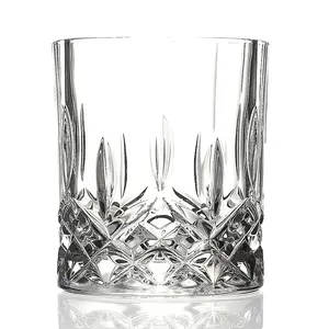 Verres à eau personnalisés, gobelet à boire, vaisselle Soju, carré de Bourbon gravé, verre de cristal de whisky à l'ancienne