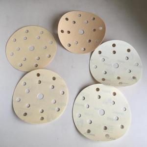 <span class=keywords><strong>Carta</strong></span> Abrasiva Rotonda <span class=keywords><strong>MIRKA</strong></span> Gialla 6 Pollici 15 Fori - Product Image 4