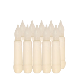 Vela de cabeza de bombilla de cera corta LED, vela cónica sin llama intermitente, decoración electrónica de vacaciones, luz decorativa para fiesta de boda - Product Image 3