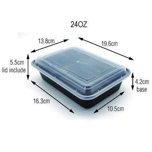 Restaurant To Go Food Box Rectangular Plastic Disposable Food Takeaway Container