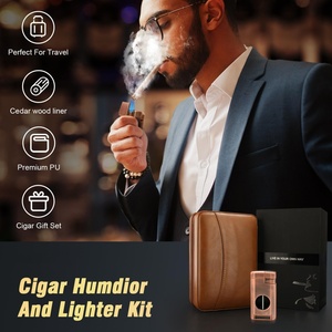 Estuche de Viaje para Cigarros de Lujo al por Mayor, de Cuero PU con Cremallera, Humidor Protector Personalizable, Funda/Bolsa - Product Image 3